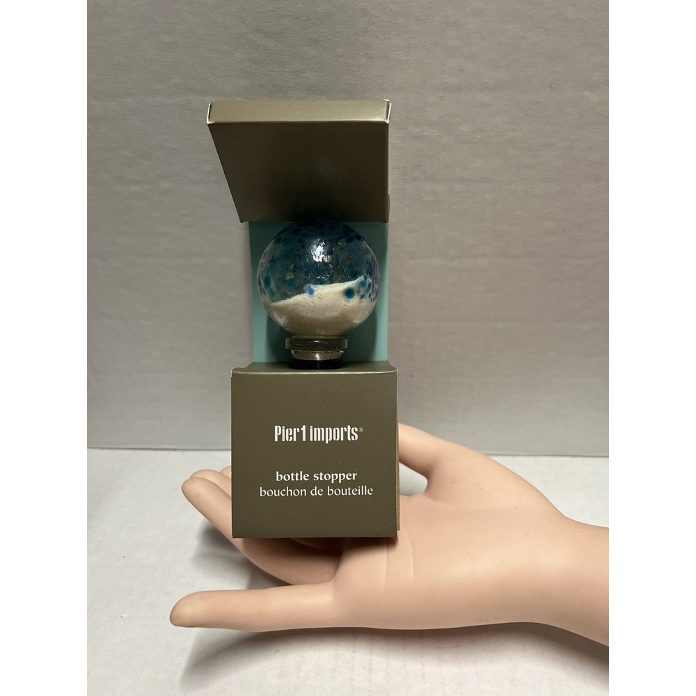 Pier 1 Imports Bottle Stopper Wine Barware Nautical Beach‎ sand shells - Picture 11 of 12